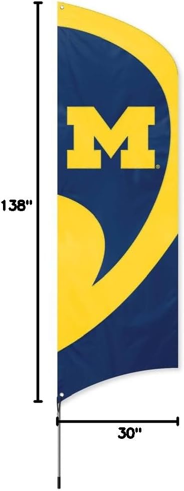 Party Animal NCAA Michigan Wolverines Tall Team Flag Only