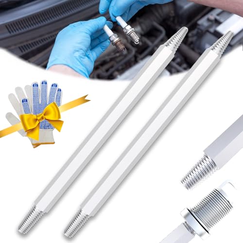 Professional Broken Spark Plug Remover, General Spark Plug Extractor Tool, Car Spark Plug Removal Reverse Thread Tap Auto Maintenance Tool, for Quickly Removing Damaged Bolts (2PCS)