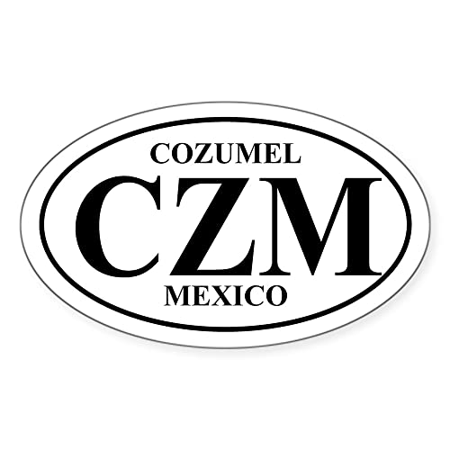 CafePress CZM Cozumel Oval Sticker Oval Bumper Sticker, Euro Oval Car Decal
