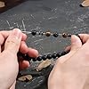 MILACOLATO Beaded Bracelets for Men 8MM Tigers Eye Mens Bracelet Matte Lava Rock Bracelet Adjustable Stretch Mens Bead Bracelets Father's Day Mens Jewellery Gifts #5