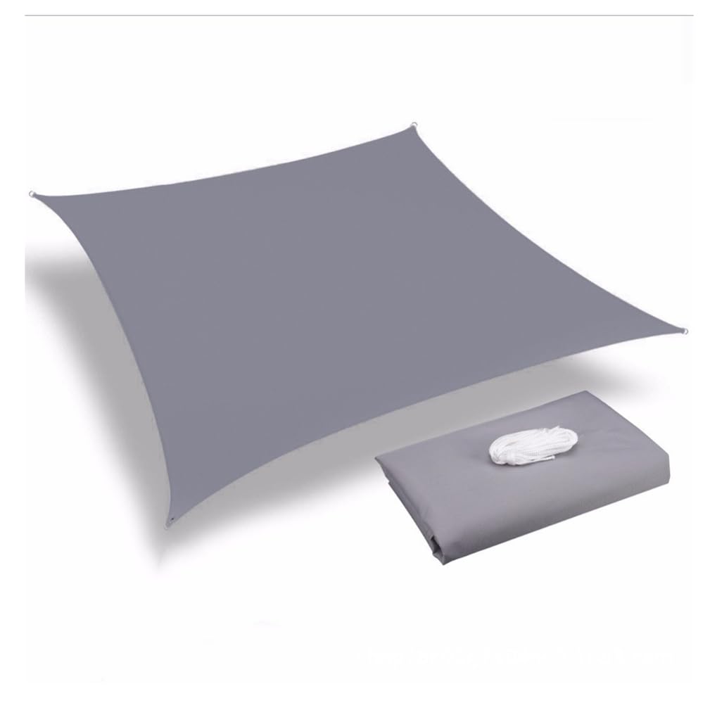 Rectangle Outdoor Shade Cover, Waterproof Oxford Fabric Sun Shade Sail, 95% UV Block Awning Canopy for Garden Patio Pool Backyard Party,gray,8m x 8m