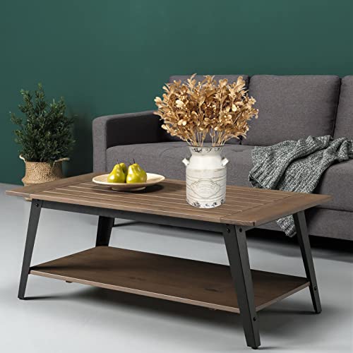 Lovenimen Artificial Golden Leaves Plants For Christmas Decoration, Fake Berry Plant Faux Bean Shrubs Grass Leaf Indoor Outdoor Diy Planter Vase Filler Home Garden Wedding Xmas Decor - Gold 2 Pack #TOP5