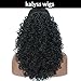 Kalyss Long Lightweight Black Synthetic Loose Kinky Curly Hair Extensions Drawstring Ponytail Hairpiece with Two Clips