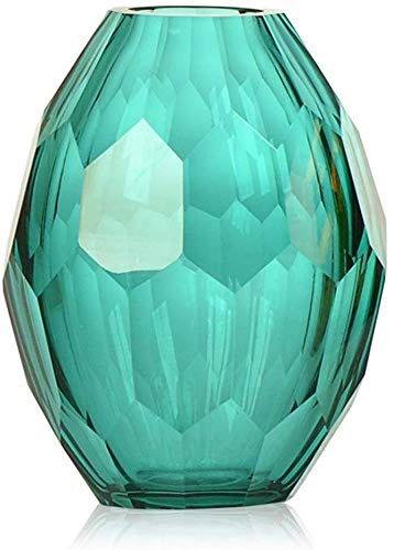 Vase en verre sculpté à la main MU pour table élégante