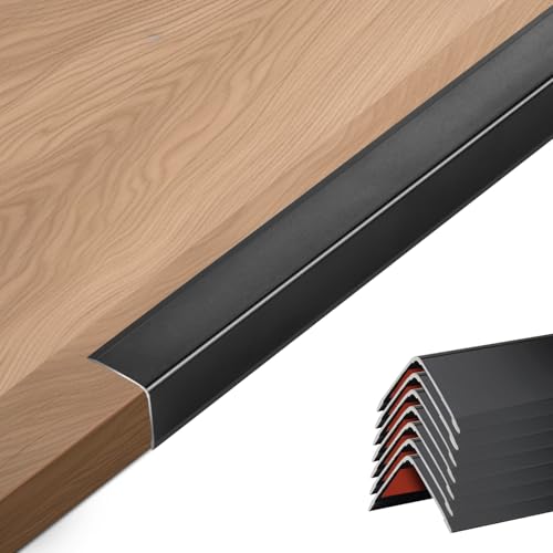 Image of 8PCS 48 inch Black Metal Corner Protector, L molding Tile Trim