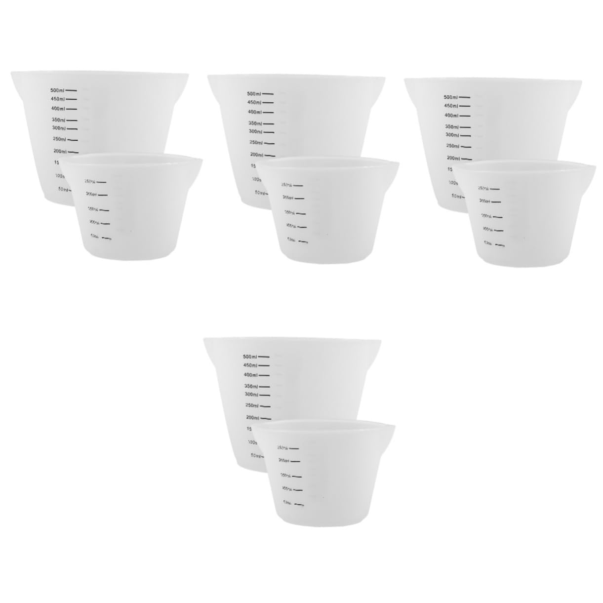 TOPBATHY 8 Piezas Taza Medidora Taza Graduada Para El Hogar Taza De Silicona Espesada Taza Graduada De Cocina Tazas De Cocina Tazas Para Hornear Taza Graduada De Silicona Taza De Gran