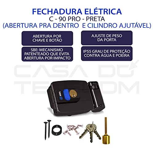 Fechadura Elétrica Dupla Ajustável C-90-HDL-900103042