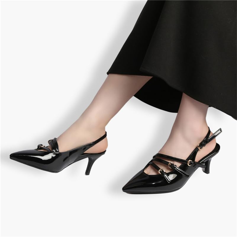 Image of FOREADA Lolita Shoes Platform Mary Jane Heels Kawaii Bow Lace Pearl Pumps | Vintage kawaii lolita styling ideal for dresses, with bead, lace, bow, ankle strap, pink, white and classic black colors