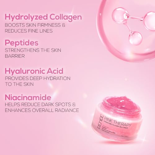 Image of RENEE Pink Therapy Hydrolyzed Collagen Overnight Sleep Jelly Mask, 15 gm