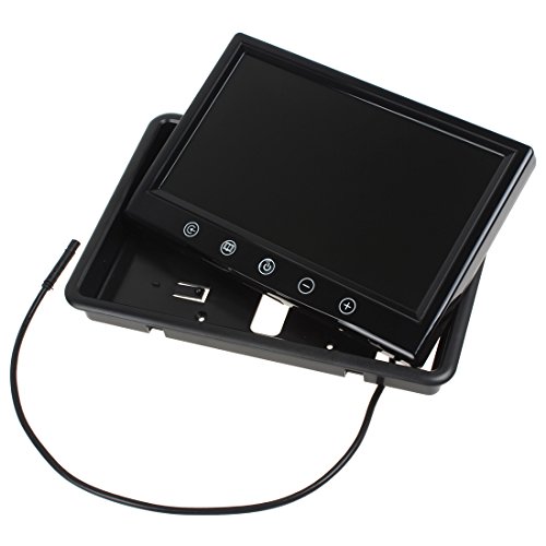 Image of SallyBest 9 Inch 16:9 HD Pillow TFT LCD Color Screen Car Rearview Monitor Support 2 Video Output Widescreen Car Rear View Headrest DVD VCR Monitor with Touch Button & Remote Control