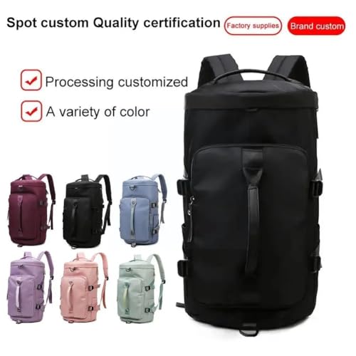 Large Capacity Storage Bag Travel Bag Tote Carry On Duffel Luggage Waterproof Backpack Handbag Oxford Shoulder Women(Green)3