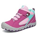 Mishansha Wanderschuhe Mädchen Trekkingschuhe Kinder rutschfeste Sneaker Outdoor Freizeitschuhe Rosa Gr.29