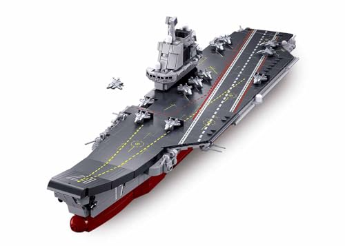 Sluban M38-B1210 ModelBricks- 1/700 Aircraft Carrier Shandong, Grey