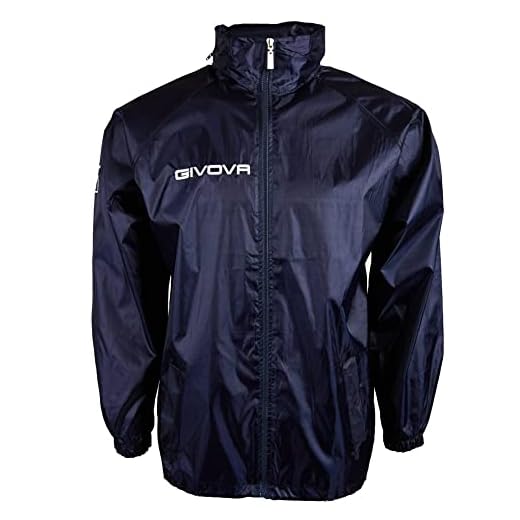 Ropa y accesorios deportivos 44 givova Rain Basico Chaqueta de lluvia Unisex adulto, Azul (Dark Blue), M