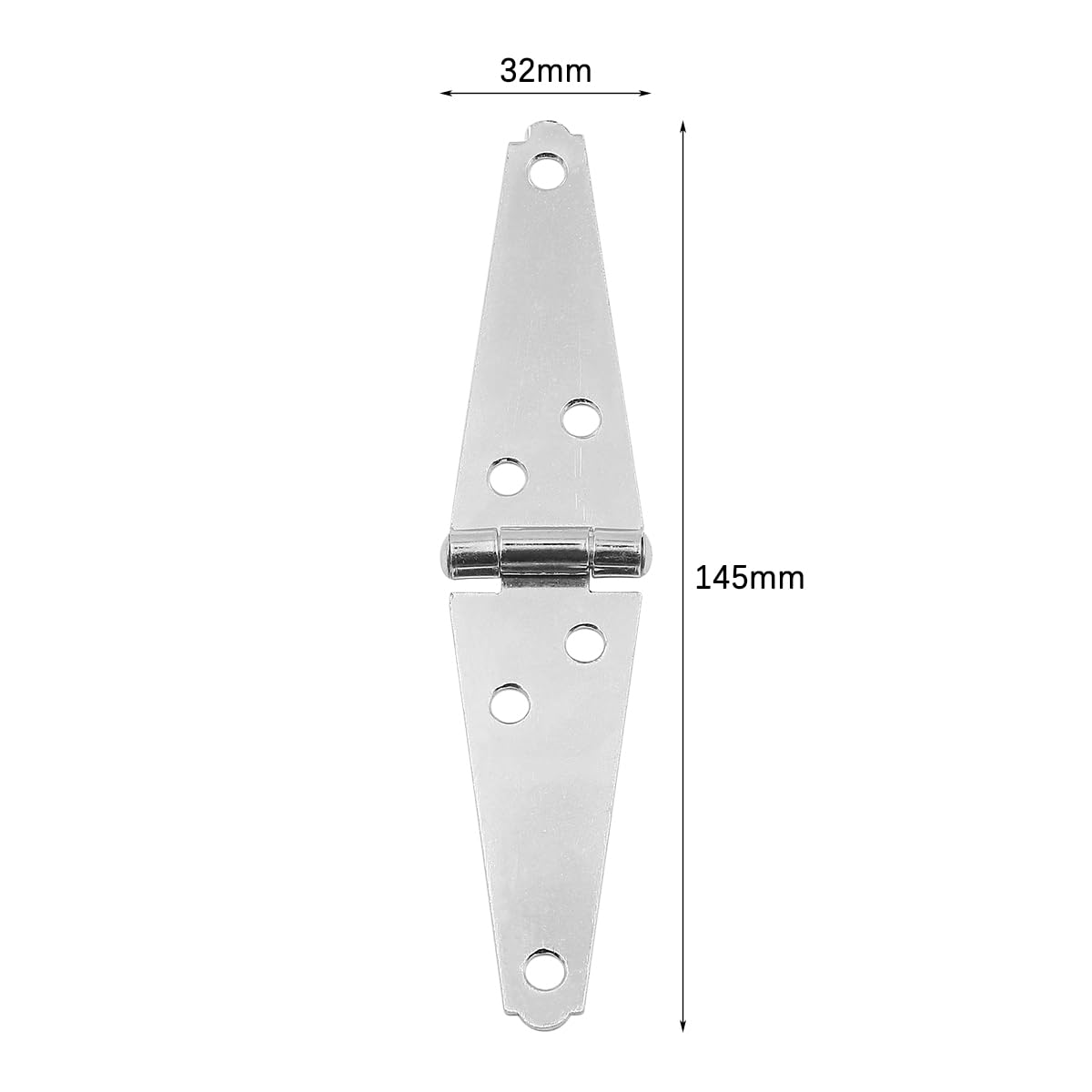 Set of 4 ZONADAH Garden Shed Door Gate Strap Hinges, M3 Rustproof With Screws for Windows Cabinet Doors, Showcase - Image 4