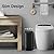 TIPGO Slim Bathroom Trash Can with Lid Soft Close, Step Pedal, 6 Liter / 1.6 Gallon Stainless Steel Trash Bin, Small Garbage Cans for Bedroom, Office, Kitchen (Matte Black)