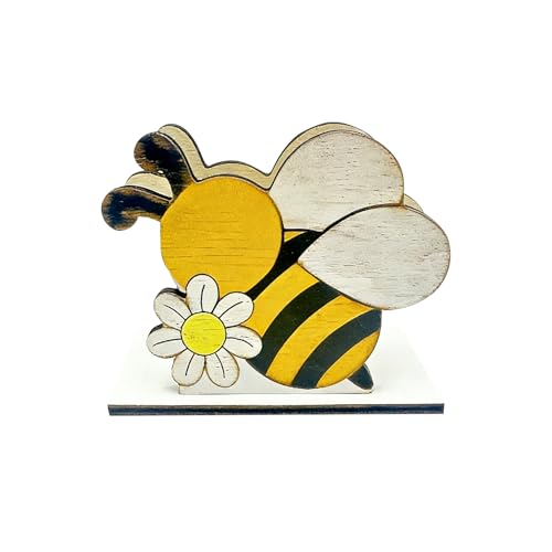 Servilletero de madera con diseño de abeja y limón para decoración de mesa 2