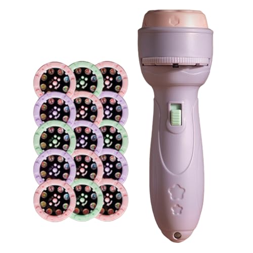 子供用プロジェクター懐中電灯 子供用懐中電灯プロジェクター 120 パターンの幼児用 就学前の学習 漫画トーチライト 投影 ポータブル 新年の誕生日用のーおもちゃ 用ー画像付き