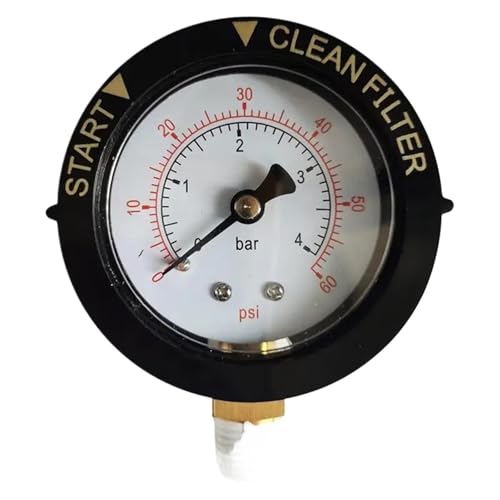 Manomètre de pression 1/4" NPT haute précision pour filtre de piscine et pompe