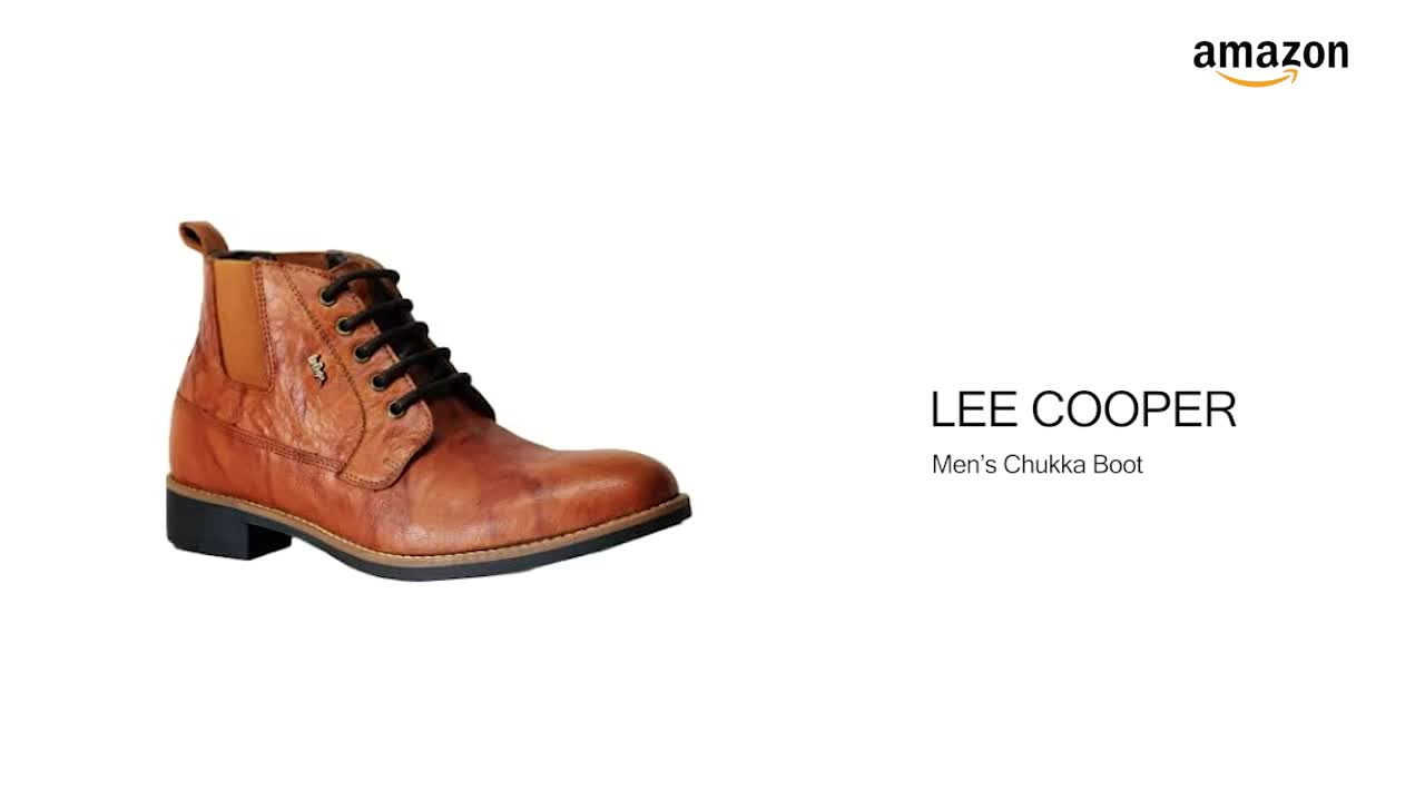 Lee Cooper Mens Brown Leather Chukka Boots Ankle Lace Up Size 45 EU Lee Cooper Mens Bury Chukka Boots – Get the Label main image 3