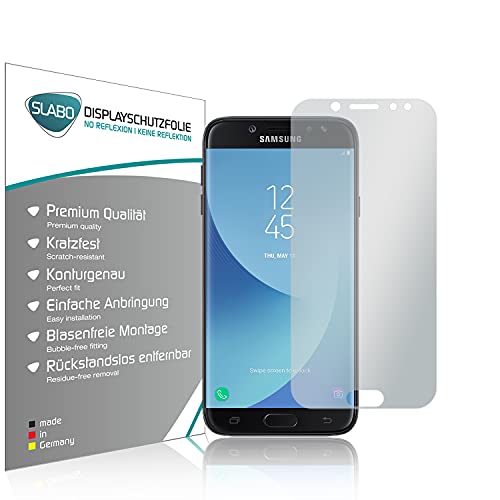 Slabo 2 x Protector de Pantalla Compatible con Samsung Galaxy J7 (2017) lámina Protectora No Reflexion | No Reflexiones Mate