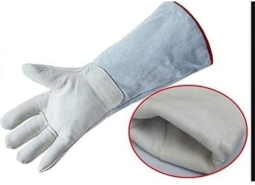 Guantes de Trabajo, Guantes for soldar Guantes Resistentes al Calor e ignífugos Guantes de jardinería de Cuero con nitrógeno líquido Resistente a Bajas y Altas temperaturas