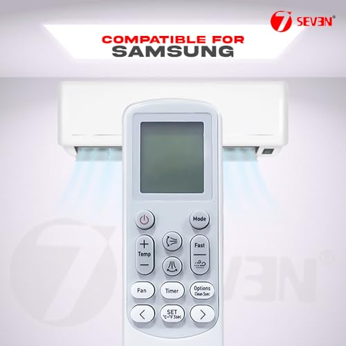 Image of 7SEVEN Compatible with Samsung AC Remote Control DB96-25318F Model 144D Suitable for Split & Window 1 1.5 2 Ton Air Conditioner Remote - Match Each Keys Exactly to Replicate Genuine Remote Function
