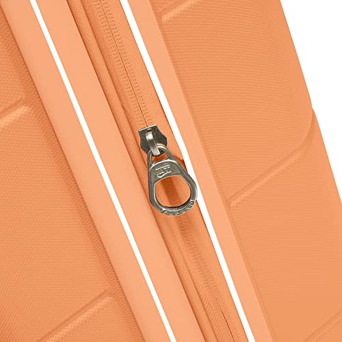 Image of American Tourister Stratum 2.0 Expandable Hardside Luggage with Spinner Wheels, 28-Inch Checked-Large, Papaya