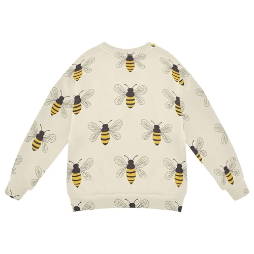 JUNZAN Cartoon Cute Bees Little Girls Hoodie Sweatshirt Fleece Hoodie for Boys Camping 4T2