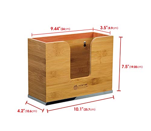 image for J JACKCUBE DESIGN JackCubeDesign Bamboo Paper Towel Dispenser Wall Mou