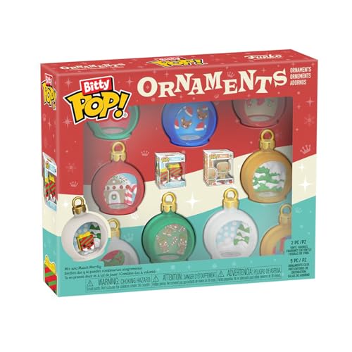 Funko Pop! Bitty Ornaments: 9 Pack of Ornaments with Gingerbread Man and Present - Gift Idea - Official Merchandise - for Collectors