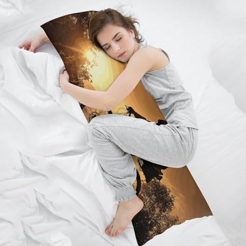 Housse de coussin avec fermeture eclair invisible et motif vtt