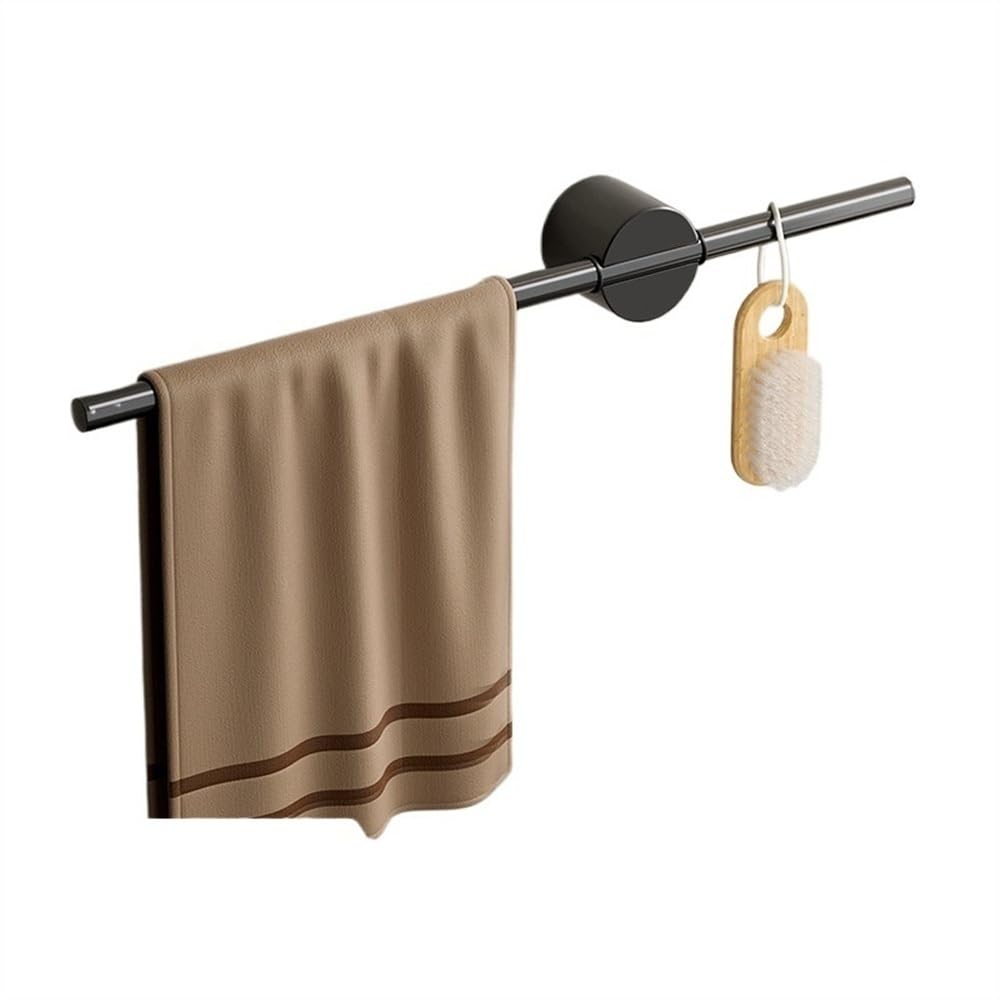 GLigeT Bathroom Shelves Towel Bar Creative Wall Mounted Single Base Adjustable Towel Rack No Drilling Modern Aluminum Towel