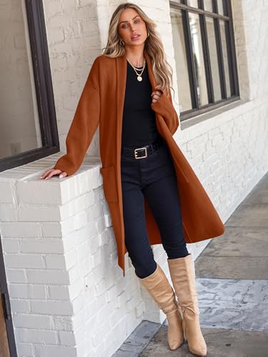 Image of ANRABESS Women's Cardigan Long Sweater Oversized Open Front Knit Coatigan Duster Coat 2026 Trendy Fall Outfits Outerwear