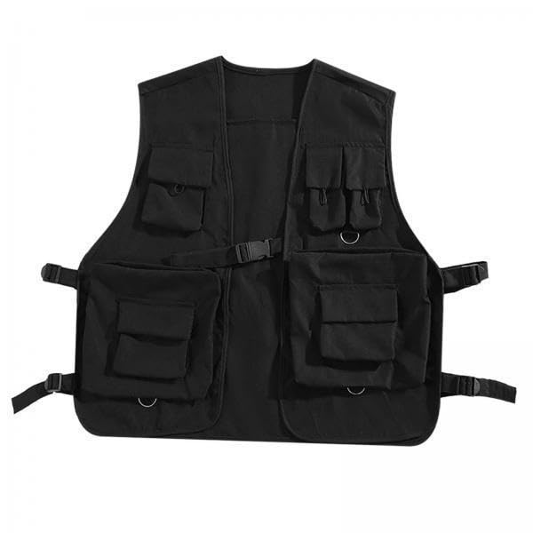 enakshi (label) 2xUtility Vest Front Buckle Cargo Vest for Men Women Adults Outdoor Activities M Black|Clothing, Shoes & Accessories | Mens Clothing | Coats & Jackets-picture-14
