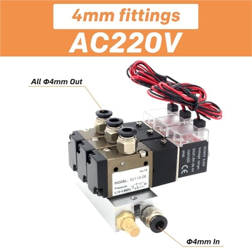 Électrovanne normalement ouverte 3V110-06-NO pour gestion d'air multiposte - 3