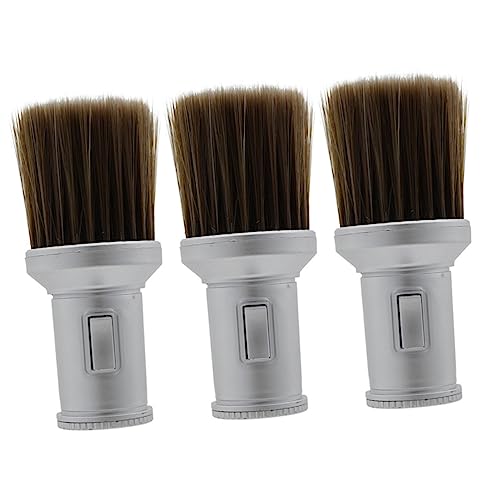 BELLIFFY 3pcs Manual Shaving Brush Crystal Handle Sturdy Bristles for Professional Use