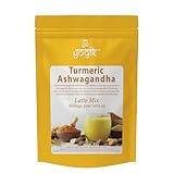 Go-Yogik Golden Turmeric Milk with Ashwagandha, Ginger and Ceylon Cinnamon | Vegan | Ayurveda Inspired | 100g(40 cups)|