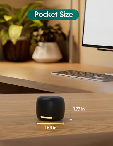 Babelio White Noise Sound Machine, Mini Portable Sound Machine for Adults Baby, Travel, Night Light, 15 Smoothing Sounds, Timer and Memory Function, Black - Image 3