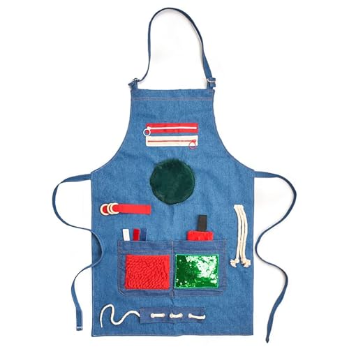 Tablier sensoriel pour personnes âgées, couverture anti-démence, thérapie d'Alzheimer, jouet sensoriel cadeau pour les personnes âgées atteintes de la maladie d'Alzheimer, soulagement de l'anxiété