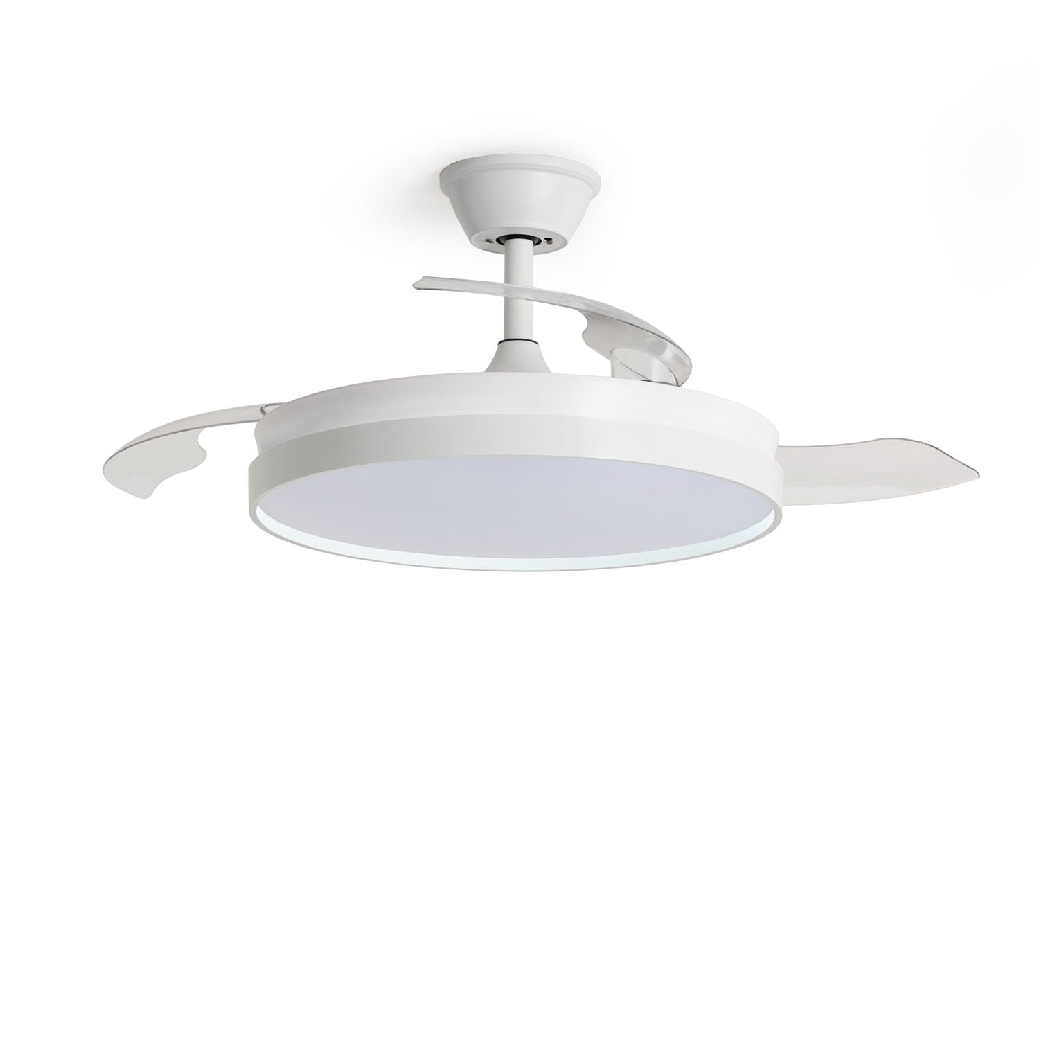 LEDKIA LIGHTING Ventilador de Techo Kaios Blanco con Luz LED CCT 2560 lm; Motor DC 30W Silencioso y Eficiente; Aspas Retráctiles; 6 Velocidades; 106 cm; Mando a Distancia; Salón y Dormitorio 10-20 m² | Con luz LED CCT 2560 lm, motor DC 30 W silencioso y e