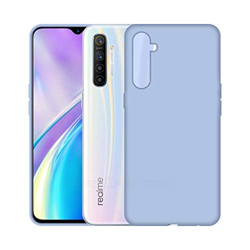 Image of Case Creation Luxurious og Series for realme xt case Cover,Anti-Dirty Slim case Frosted Matte Cute Candy TPU Raised Bezel (Splash of Color) Back Cover for realmext -Light Purple