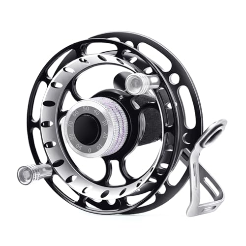 Illkjasfc Rueda de pesca con mosca, para exteriores, para agua salada, agua dulce, con sonido, carretes de mano, accesorios de pesca