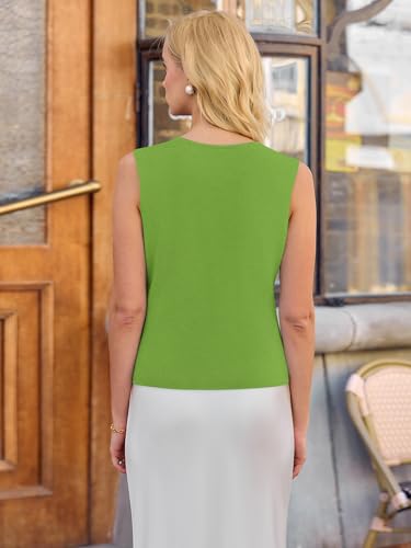 Image of Yousify Womens Sweater Vest V Neck Button Down Crop Knit Tank Top Fashion 2025 Sleeveless Basic Cardigans