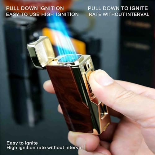 Encendedor de cuatro llamas recargable de butano miniatura 3