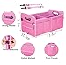 titiyiof Trunk Organizer For Suv & Sedan,Car Organizers and Storage, Waterproof Collapsible & Adjustable Straps,70L Sturdy Car Organization for Car Accessories, Tools,Sundries,2-3 Compartment（Pink