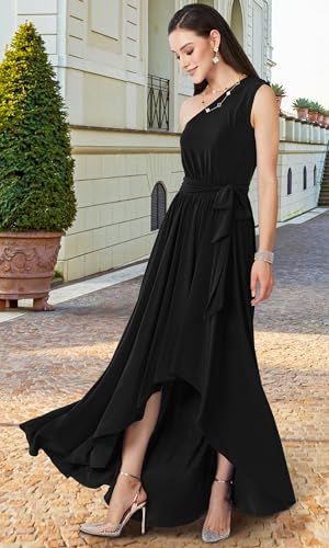 KOH KOH Womens 2025 One Shoulder Cocktail Bridesmaid Wedding Guest Maxi Dress3