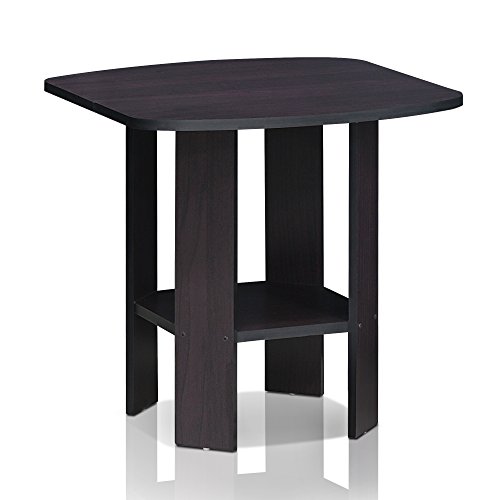 Image of FURINNO Simple Design End /SideTable, 1-Pack, Dark Walnut