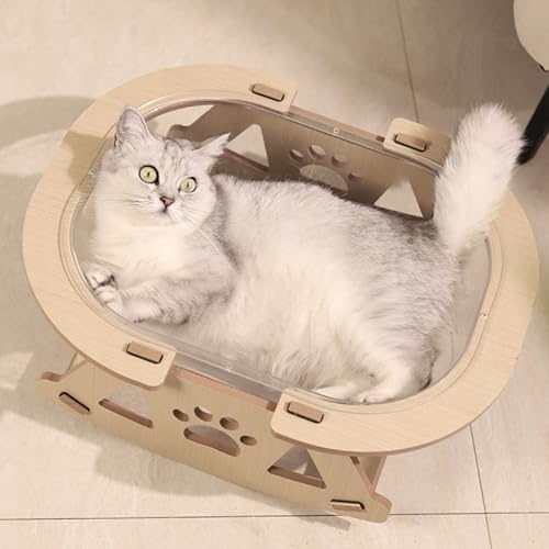 Lit pour chat transparent stable et spacieux avec hamac suspendu - 4