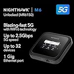 NETGEAR Nighthawk M6 5G Mobile Hotspot, Router with Sim Card Slot, Modem, Portable WiFi Device for Travel, Unlocked with Verizon, AT&T, and T-Mobile, WiFi 6, 2.5Gbps (MR6150) - Image 3